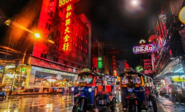 two auto rickshaw on the street